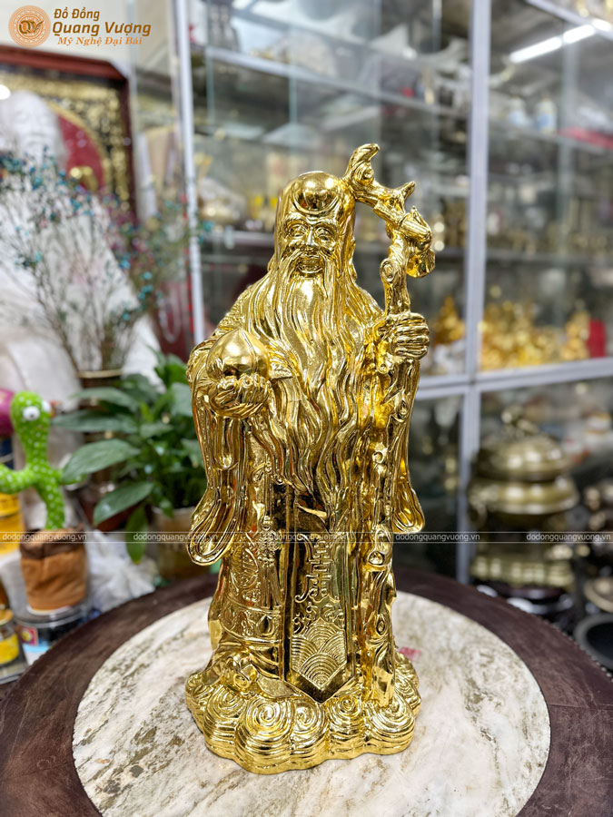 Tượng tam đa Phúc Lộc Thọ bằng đồng dát vàng 9999 