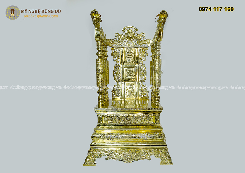 Ngai thờ bằng đồng vàng cao 81cm